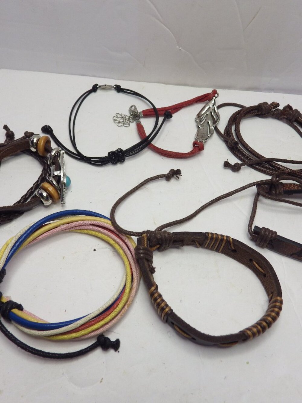 Lot of Leather Bracelets 628F2